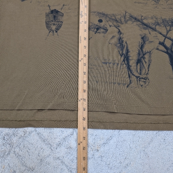 Polo Ralph Lauren Shirt Mens XL Brown Polo Africa Safari Silhouette Tribal AOP - Picture 6 of 7